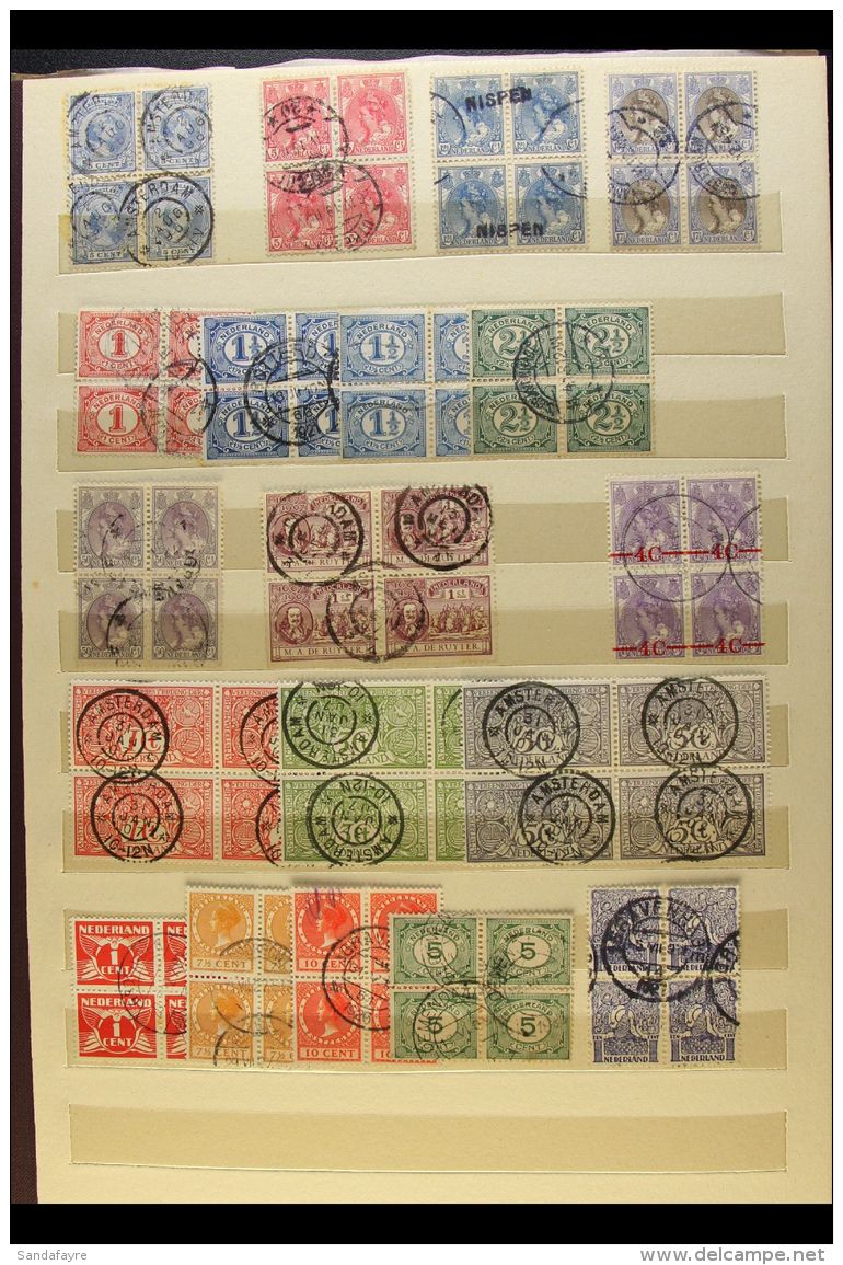 1891-1940 USED BLOCKS OF FOUR. A Collection Of All Different Used BLOCKS Of 4 On Stock Pages, Inc 1928 &amp; 1932... - Sonstige & Ohne Zuordnung