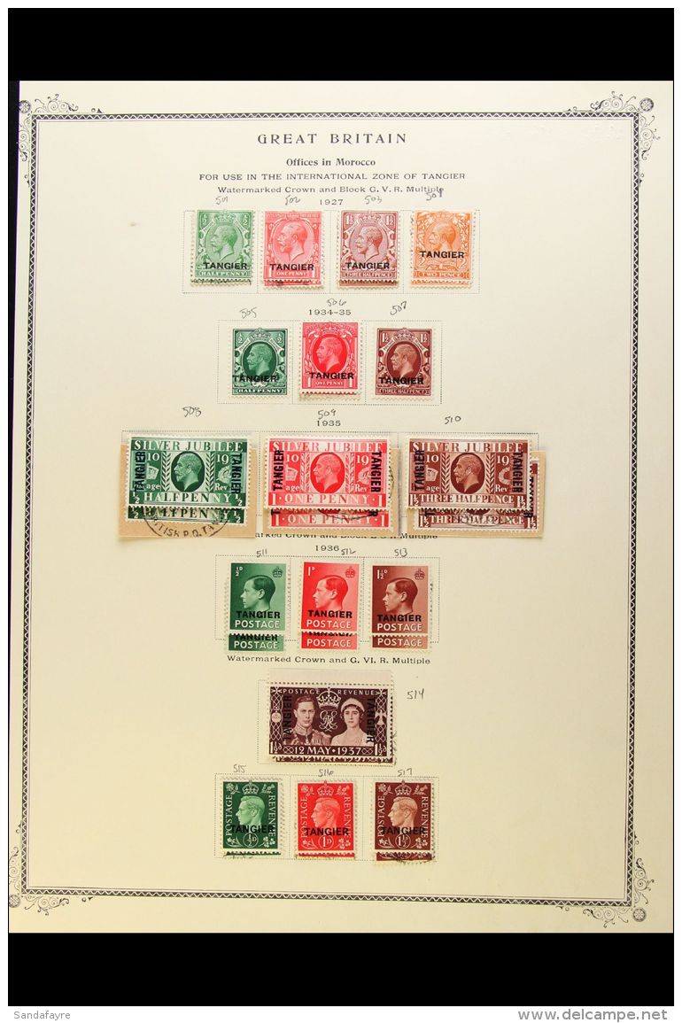 TANGIER 1927-57 FINE MINT COLLECTION, Incl. 1927-35 KGV Issues Plus Jubilee Set Fine Used On Pieces, 1937 &amp;... - Sonstige & Ohne Zuordnung