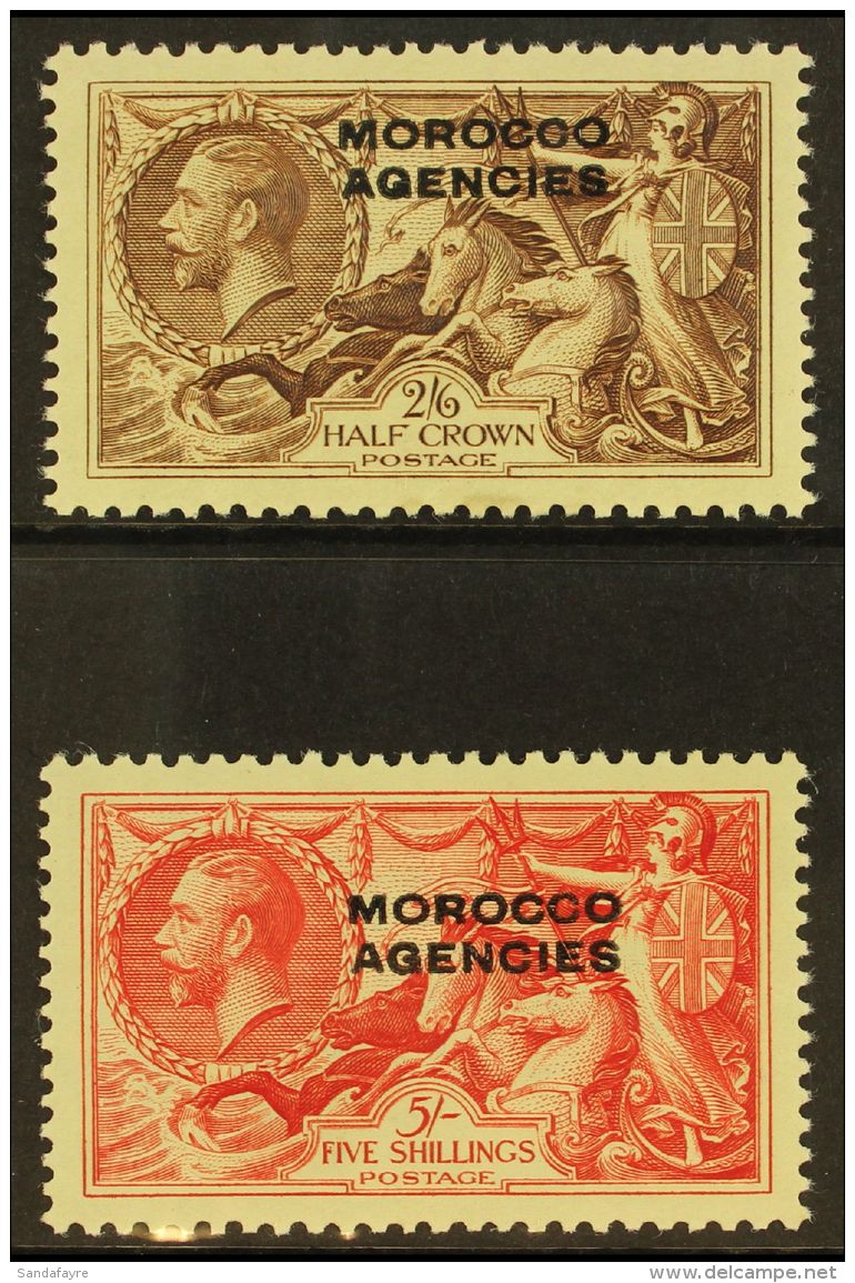 BRITISH CURRENCY 1935-37 Re Engraved "Seahorse" Set, SG 73/74, Fine Mint (2 Stamps) For More Images, Please Visit... - Autres & Non Classés