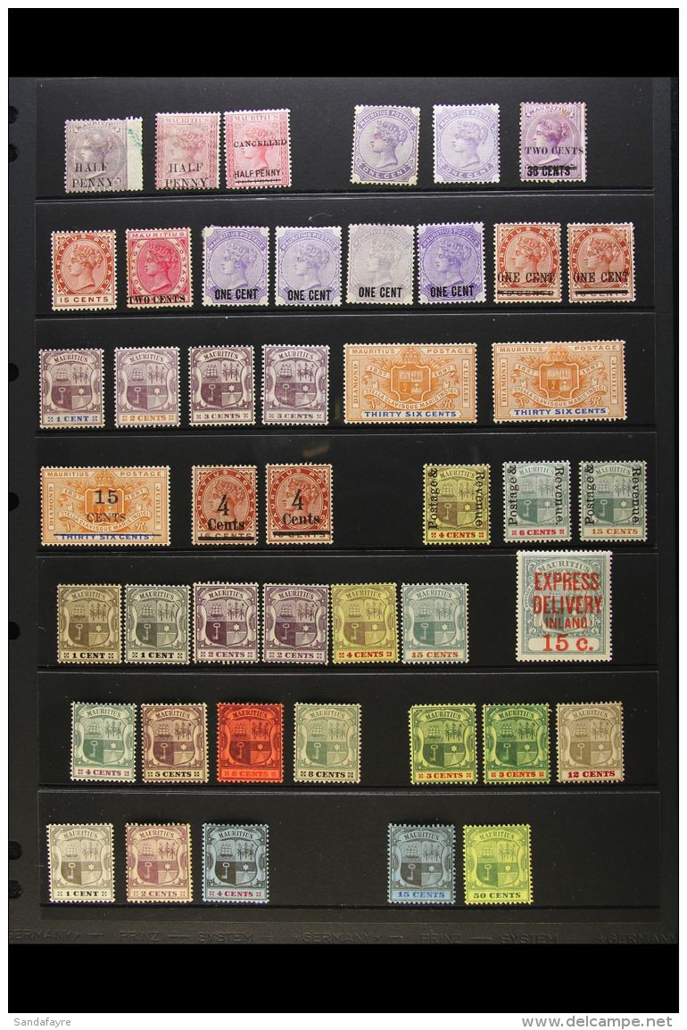 1876-1952 MINT SELECTION Presented On A Pair Of Stock Pages. Chiefly All Different With Some Shade Interest And... - Mauritius (...-1967)
