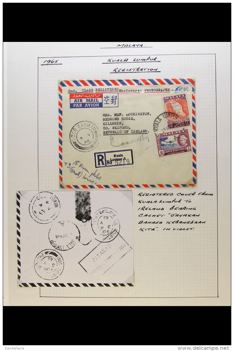SELANGOR 1937-1993 COVERS COLLECTION Written Up On Leaves, Chiefly Commercial Covers Bearing Stamps Of Selangor Or... - Other & Unclassified