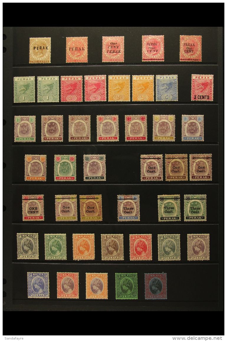 PERAK 1882-1968 MINT COLLECTION On A Trio Of Stock Pages. Includes A Small Range Of 1882-91 Overprinted Straits... - Other & Unclassified