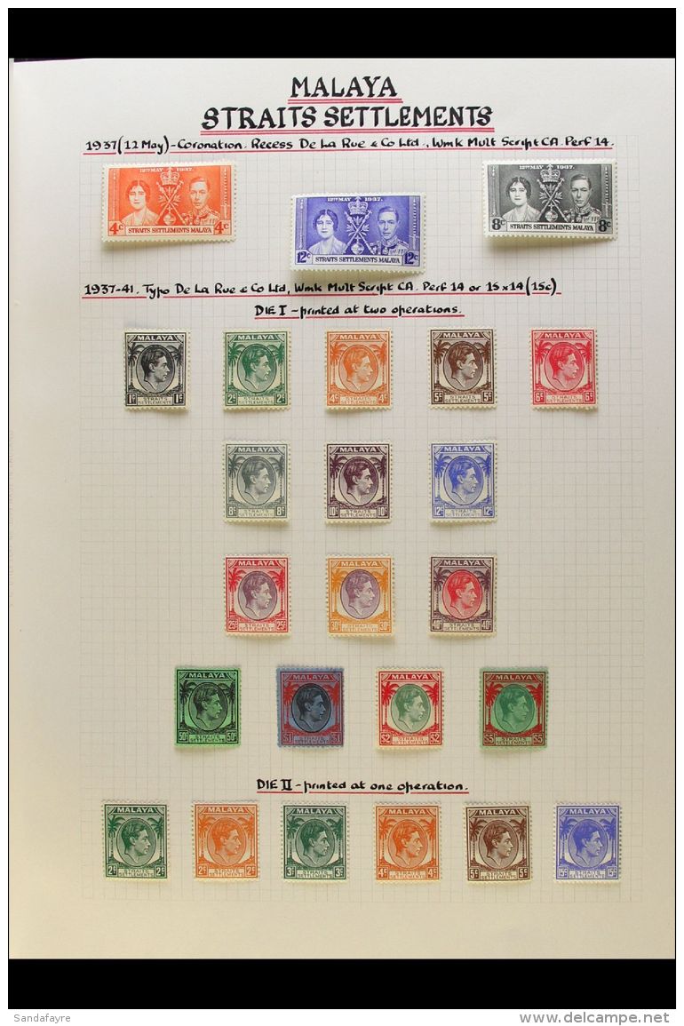 1937-57 SUPERB MINT COLLECTION WITH COMPLETE DEFINITIVE SETS A Beautifully Written Up Collection On Pages,... - Other & Unclassified