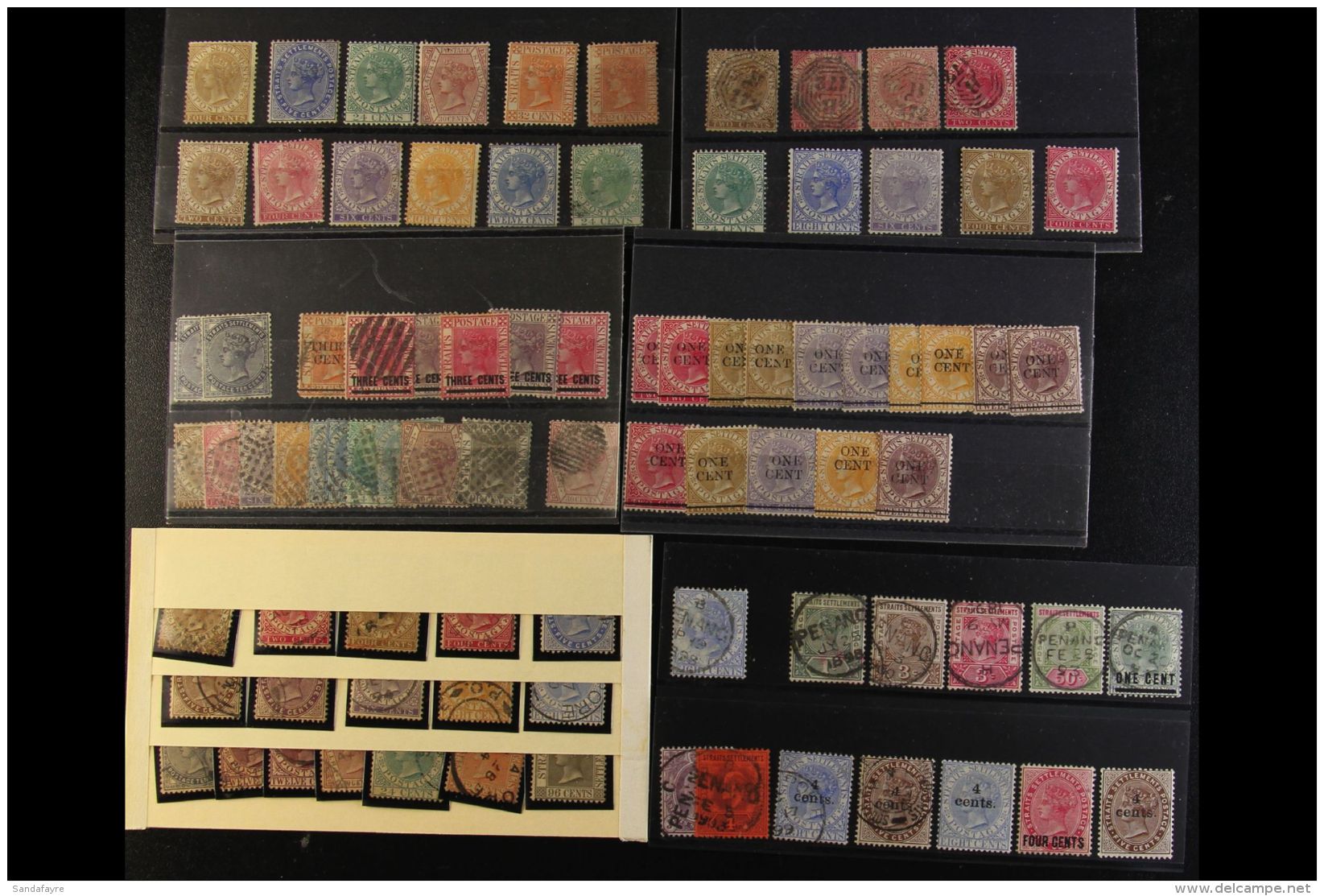 QV TO KGVI MINT AND USED ACCUMULATION On Dealer's Display Pages And Stockcards, Much Of Interest Including Many... - Straits Settlements