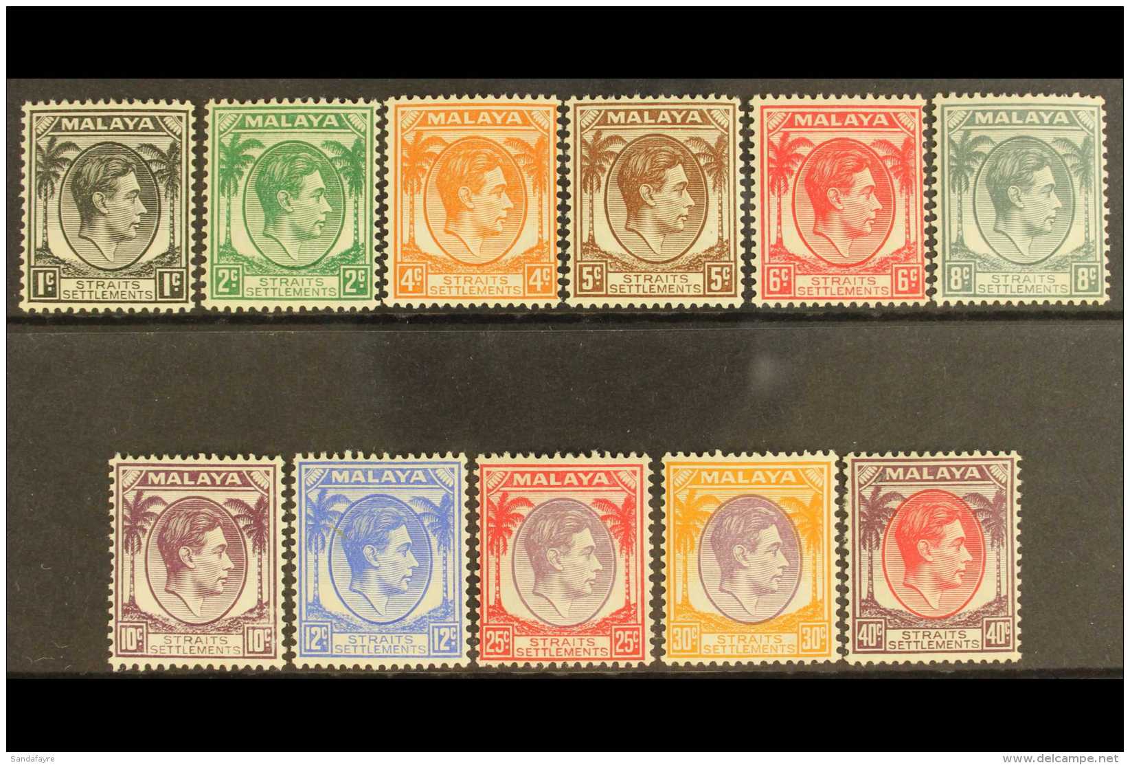 1937-41 KGVI Definitive Die I Set To 40c, SG 278/88, Very Fine Mint. (11 Stamps) For More Images, Please Visit... - Straits Settlements