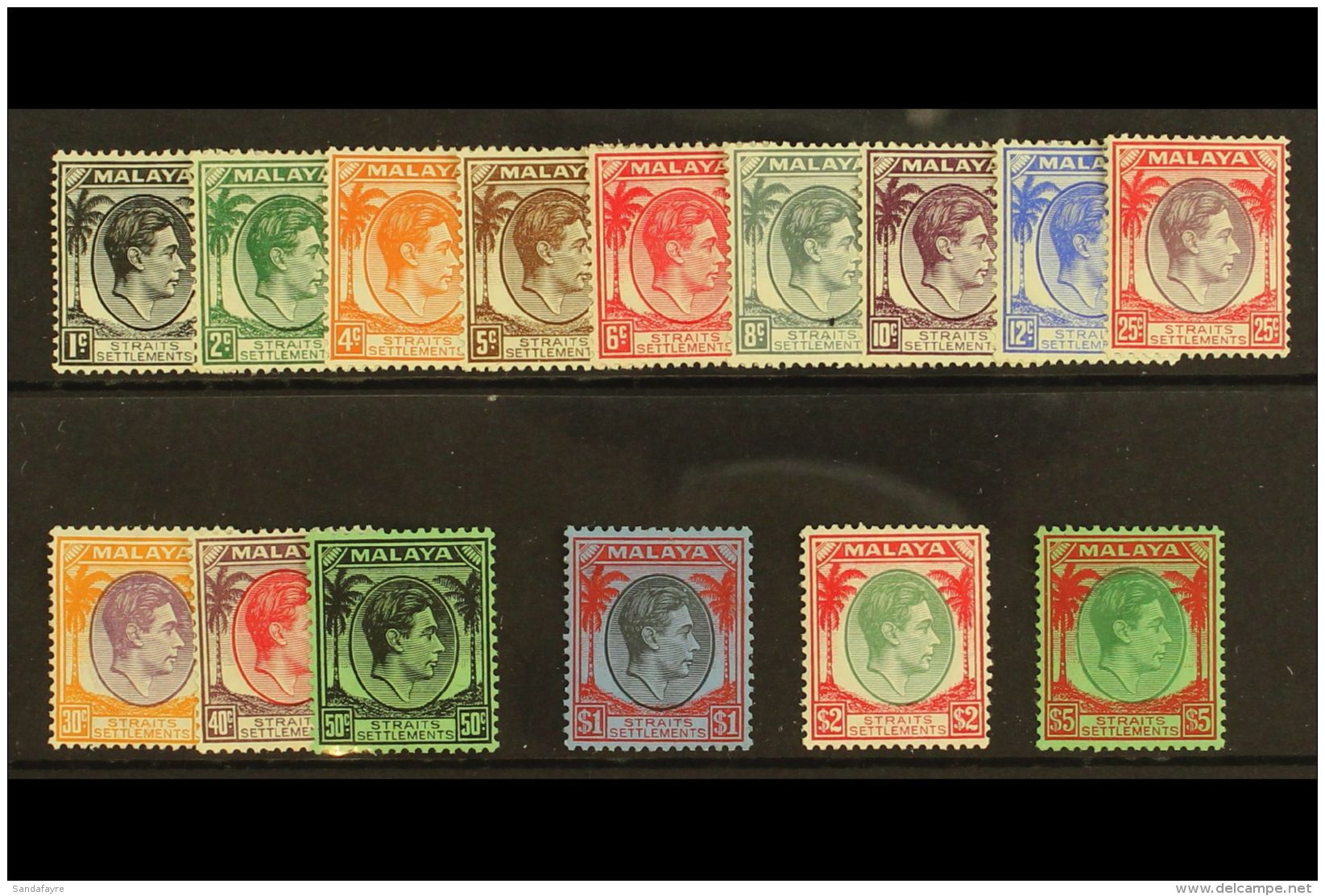 1937-41 Die I (printed In Two Operations) Complete Set, SG 278/292, Fine Mint. (15 Stamps) For More Images, Please... - Straits Settlements