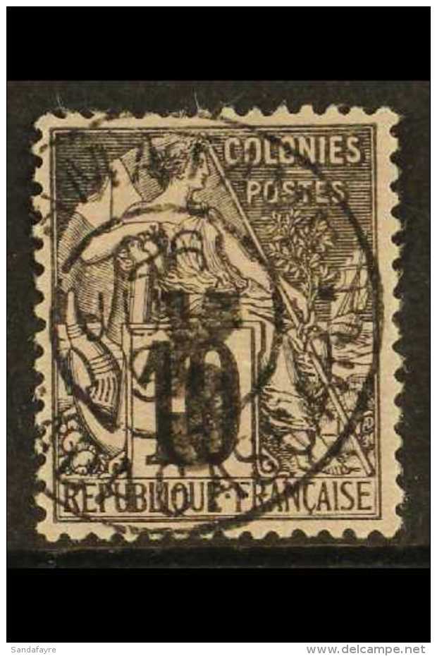 1891 "5" On 10c Black On Lilac, Yv 6, Very Fine Used. For More Images, Please Visit... - Other & Unclassified