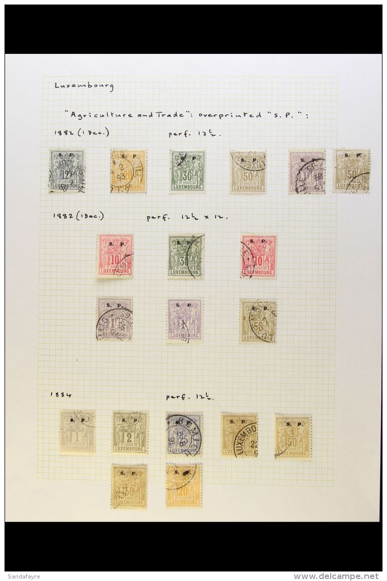 OFFICIALS 1882-1928 USED COLLECTION On Leaves, Inc 1882 Most Vals To 1f Inc 10c (x2) &amp; 25c And 1891 Set (ex... - Sonstige & Ohne Zuordnung