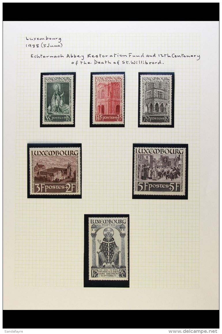 1937-1940 COMPLETE NEVER HINGED MINT COLLECTION In Hingeless Mounts On Leaves, All Different, Inc 1937 Exhibition... - Autres & Non Classés