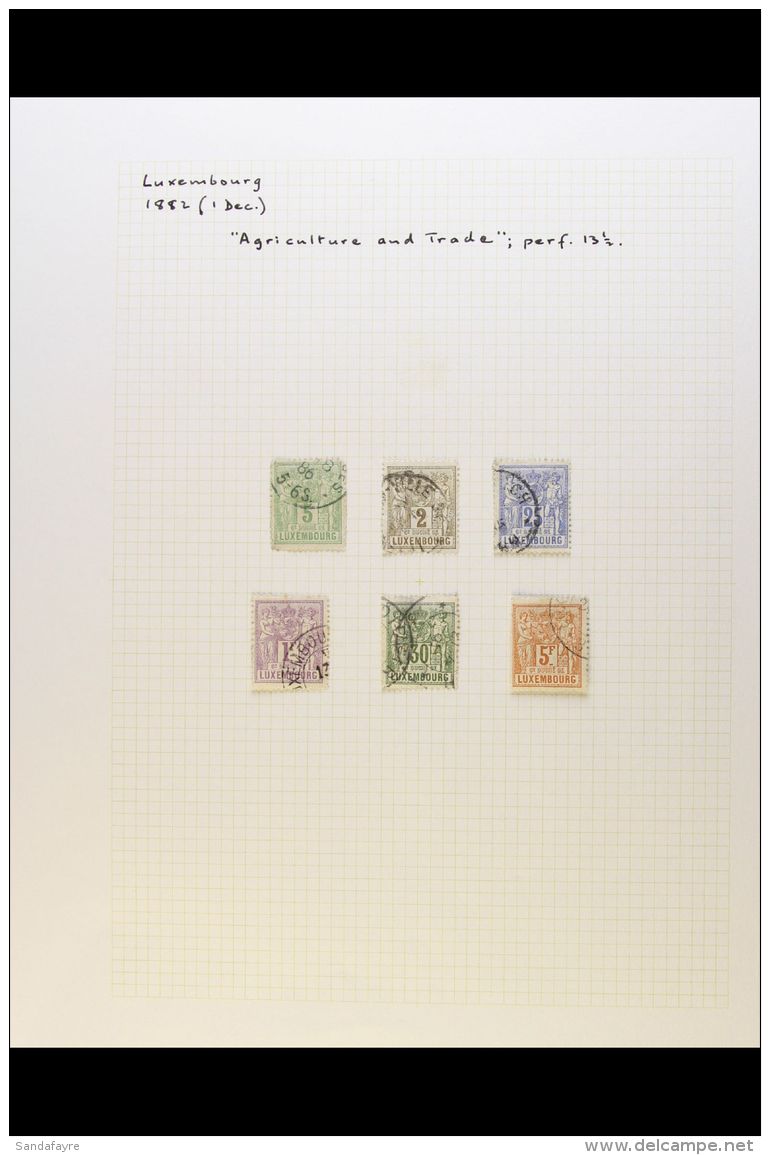 1882-1940 FINE USED COLLECTION On Leaves, Chiefly ALL DIFFERENT, Inc 1882-89 Set (5f Small Thin) With Perf Types... - Autres & Non Classés