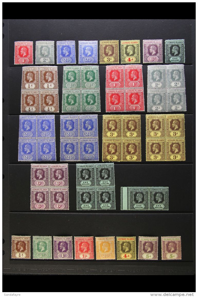 KING GEORGE V FINE MINT DEFINITIVES Includes 1912-22 Wmk MCA Range From 1d To 1s And An Additional Range From... - Leeward  Islands