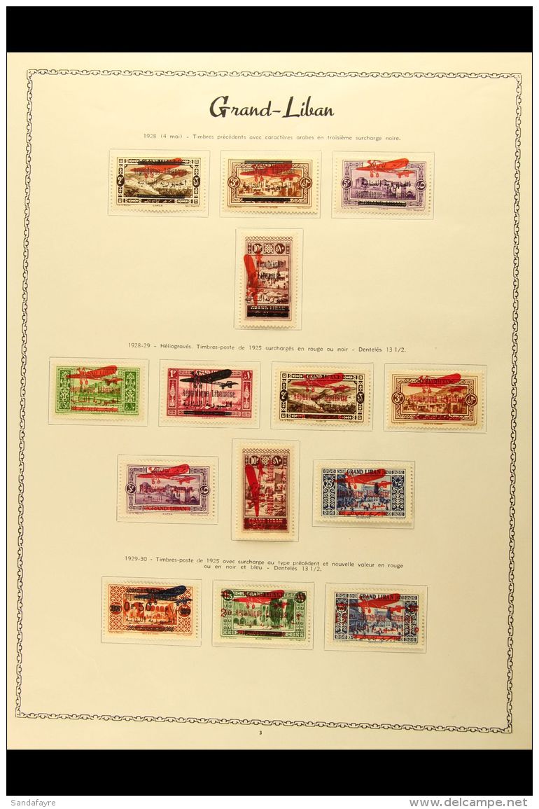 1924-42 FINE MINT AIR POST STAMPS COLLECTION An Almost Complete Collection On Lovely Printed Album Pages, Complete... - Libanon