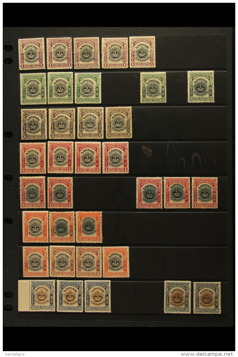 1902-03 CROWN TYPES. FINE MINT COLLECTION With Perf Types &amp; State I Printings, Inc At Least Three Examples Of... - Noord Borneo (...-1963)