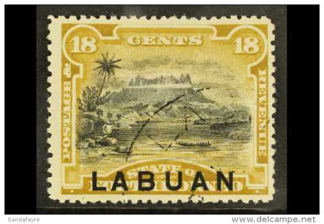 1894-96 18c Olive- Bistre, SG 72, Very Fine Used For More Images, Please Visit... - North Borneo (...-1963)