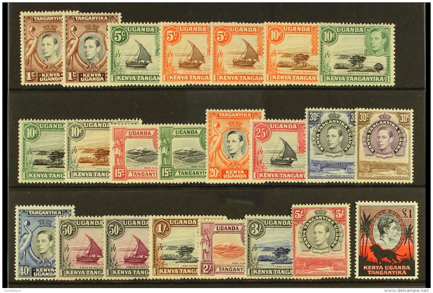 1938-54 ALL DIFFERENT Mint Pictorial Selection With Most Values To &pound;1 (set Less 10s) Presented On A Stock... - Vide