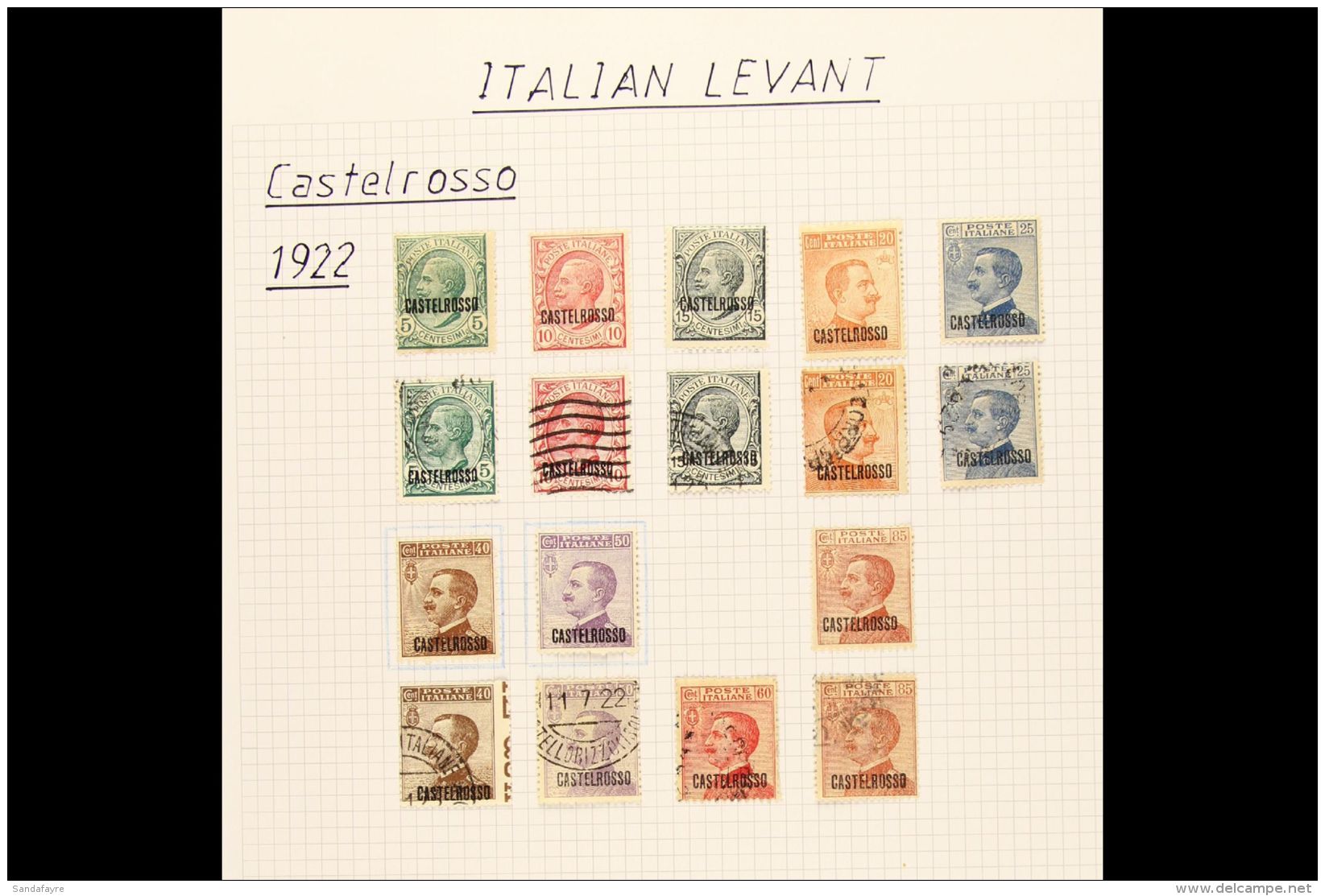 CASTELROSSO 1922-24 Mint And Used Collection On Album Pages, Includes 1922 (horizontal Opts) Set To 50c And 85c... - Sonstige & Ohne Zuordnung