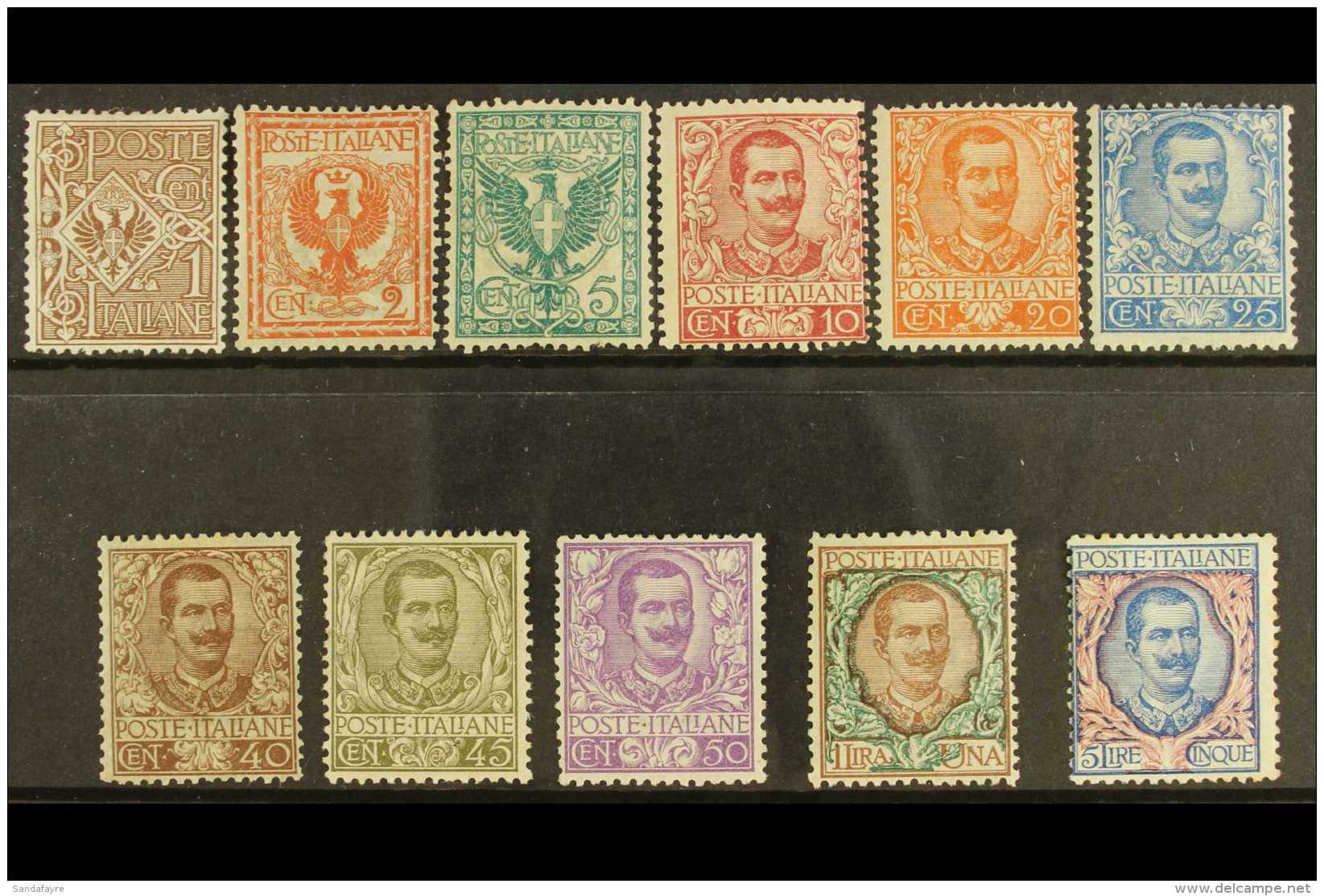 1901 Victor Emmanuel III "Floreale" Set Complete, Sass S10a, Very Fine And Fresh Mint With Better Values Well... - Unclassified