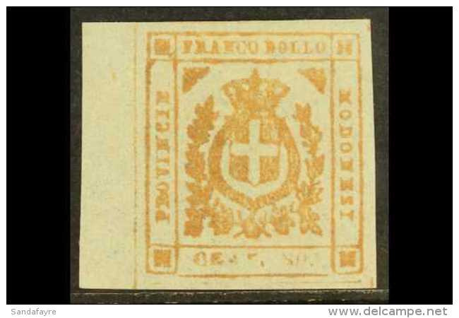 MODENA 1859 80c Orange-brown, Sass 18, Superb Very Lightly Hinged Mint  With Four Large To Huge Margins, And... - Zonder Classificatie