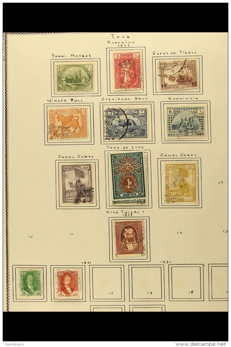 1923-1972 ATTRACTIVE COLLECTION On Leaves, Inc 1923-25 Set To 1r Mint, 1934-38 Set Used, 1949 UPU &amp; Air Sets... - Irak