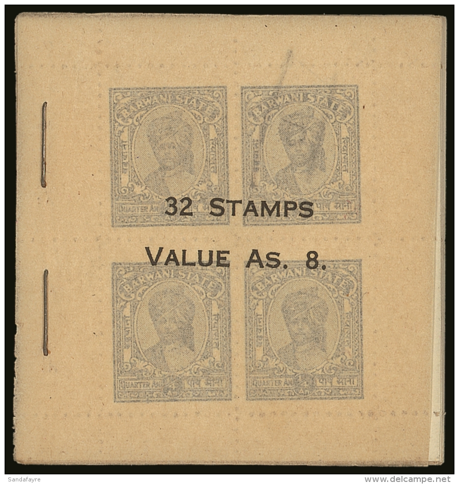 BARWANI 1947 8a Booklet With Grey Tissue Front, Containing 8 Panes Of &frac14;a Slate, Wide Setting, SG SB16,... - Autres & Non Classés