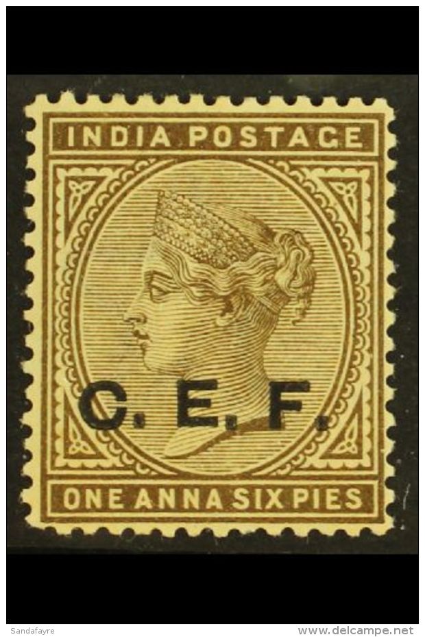 CHINA EXPEDITIONARY FORCE 1900 1a6p Sepia UNISSUED STAMP With "C.E.F." Overprint, SG C10c, Never Hinged Mint. For... - Sonstige & Ohne Zuordnung