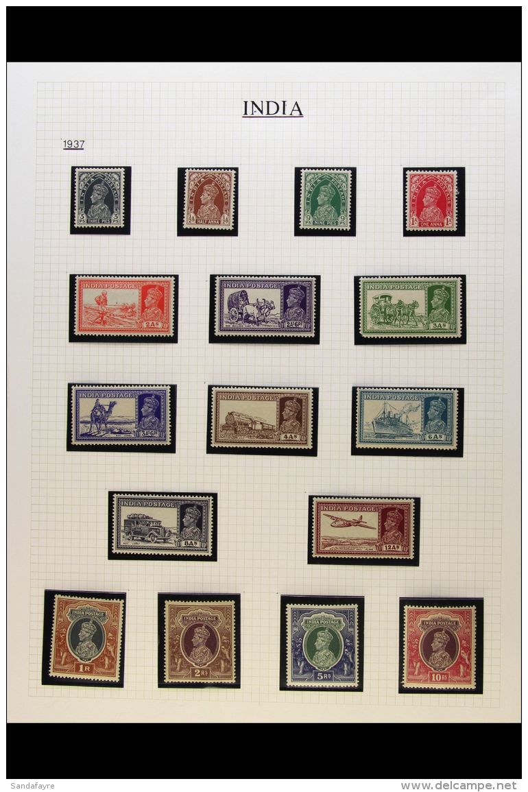 1937-52 KGVI  MINT COLLECTION Presented In Mounts On Pages, Inc 1937-40 Set To 10r, 1940-43 Set, 1946 Victory Set... - Autres & Non Classés