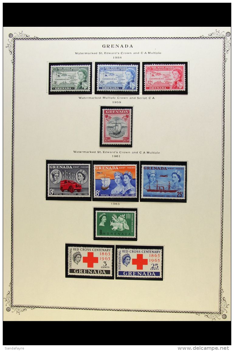 1953-1973 COMPREHENSIVE SUPERB MINT &amp; NHM COLLECTION In Hingeless Mounts On Leaves, All Different, Almost... - Grenade (...-1974)