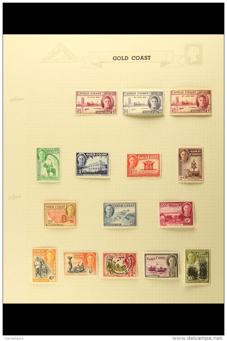 1937-1965 ATTRACTIVE ORIGINAL COLLECTION On Album Pages, Mint And Used (mainly Mint), Generally Very Fine... - Goldküste (...-1957)