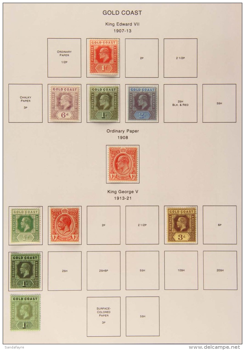 1884-35 FINE MINT COLLECTION An All Different Collection On Album Pages &amp; Includes 1884-91 &frac12;d, 1d (both... - Côte D'Or (...-1957)