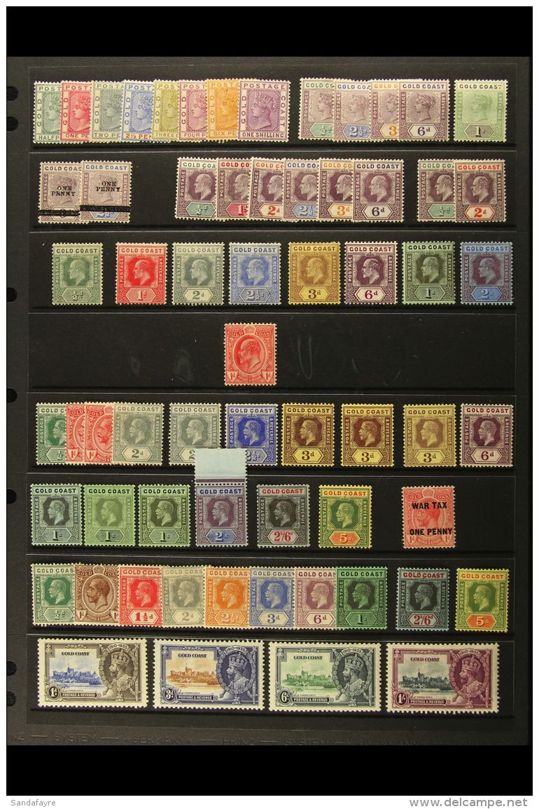 1884-1952 FINE MINT COLLECTION Neatly Presented On Stock Pages. Includes 1884-91 To 1s, 1898-1902 To 1s (this With... - Gold Coast (...-1957)