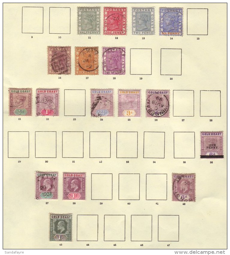 1880's-1935 A Mint &amp; Used Collection On Old Imperial Printed Leaves, Incl. QV Ranges To 1s, KEVII Ranges To 1s... - Goldküste (...-1957)