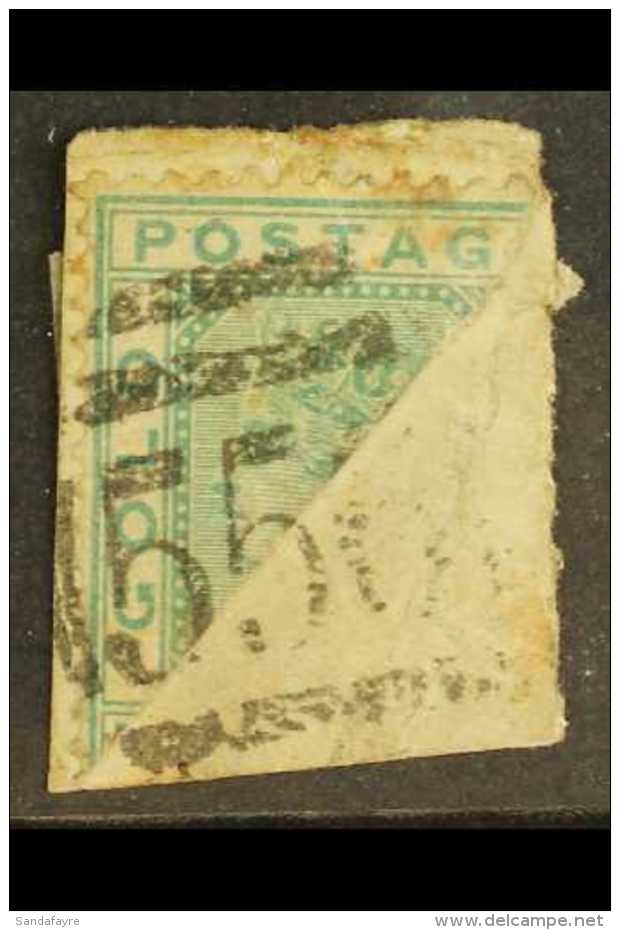 1876-84 2d Green, Bisected, SG 6a, Used On Small Piece With "556" Numeral Cancel, Cat.&pound;4250 Used On Complete... - Goldküste (...-1957)