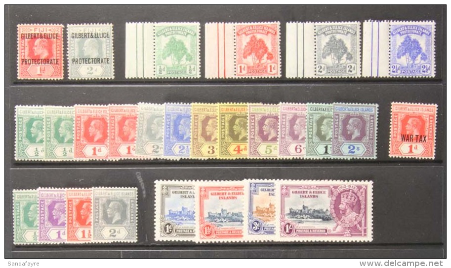 1911-35 A Small But Useful Mint Range Incl. 1911 Optd. 1d And 2d, 1911 Pines Set, 1912-24 To 2s, 1935 Jubilee Set... - Gilbert- En Ellice-eilanden (...-1979)