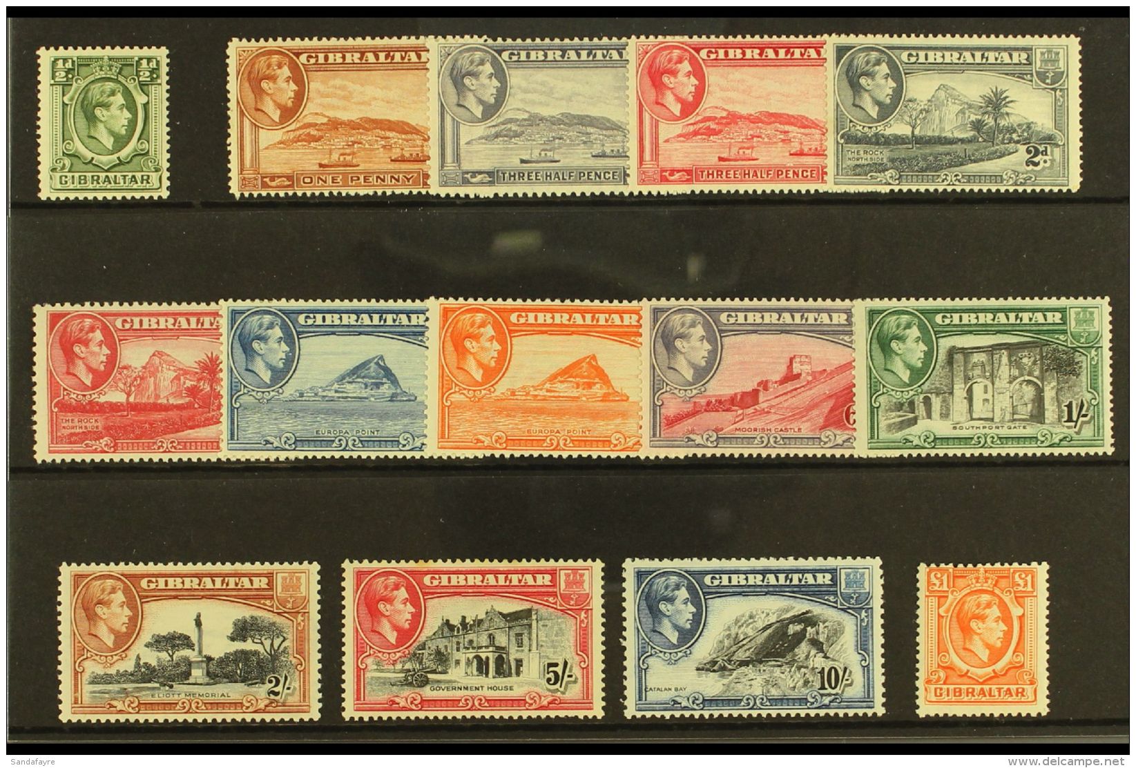 1938-51 Pictorial Definitive Set, SG 121/31, Used, Some Minor Imperfections (14 Stamp) For More Images, Please... - Gibraltar