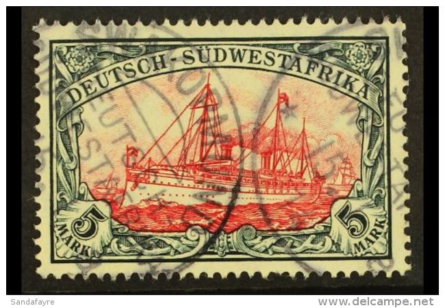 SOUTH WEST AFRICA 1906 5m Carmine And Black Wmk Lozenges, SG 32 (Michel 32), Very Fine Used. For More Images,... - Other & Unclassified