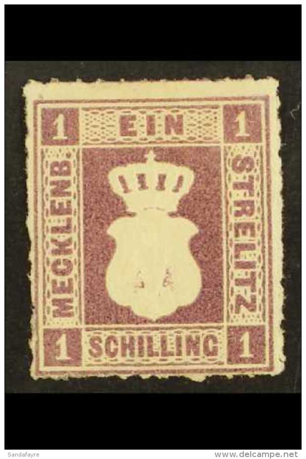 MECKLENBURG - STRELITZ 1864 1S Grey Violet, MI 3, Very Fine Mint No Gum. For More Images, Please Visit... - Andere & Zonder Classificatie