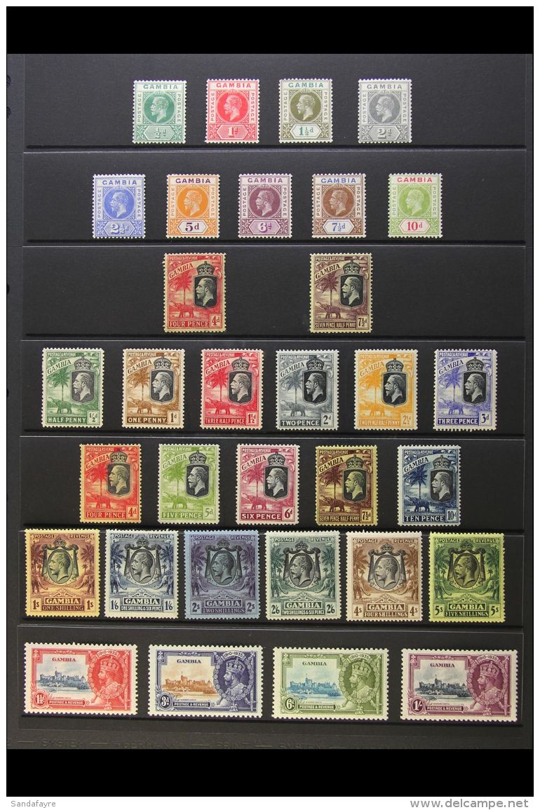 1921-35 KGV MINT COLLECTION Presented On A Stock Page, Includes 1921-22 Set To 10d, 1922-29 Range With Most Values... - Gambia (...-1964)