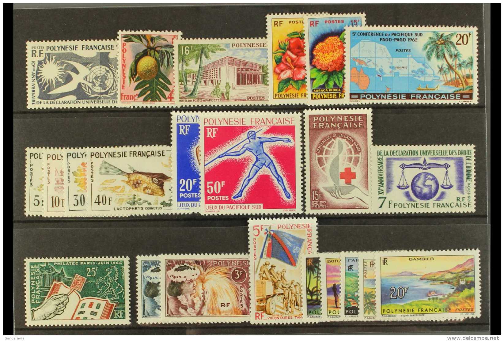 POLYNESIA 1958-64 Complete NHM Collection, Yv 12/34. Superb (23 Stamps)  For More Images, Please Visit... - Sonstige & Ohne Zuordnung