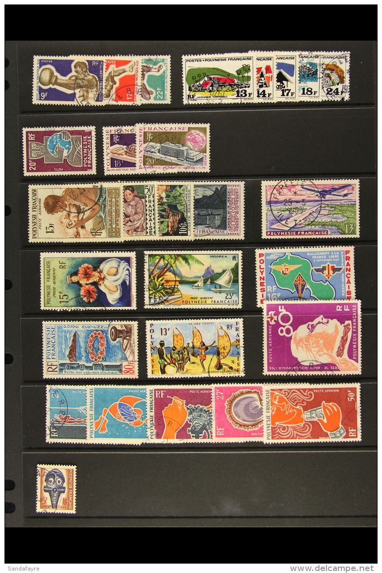 POLYNESIA 1958-70 All Different Fine Used Collection, Includes 1962 Fish Set, 1970 Buildings Set, 1970 UPU Set,... - Other & Unclassified