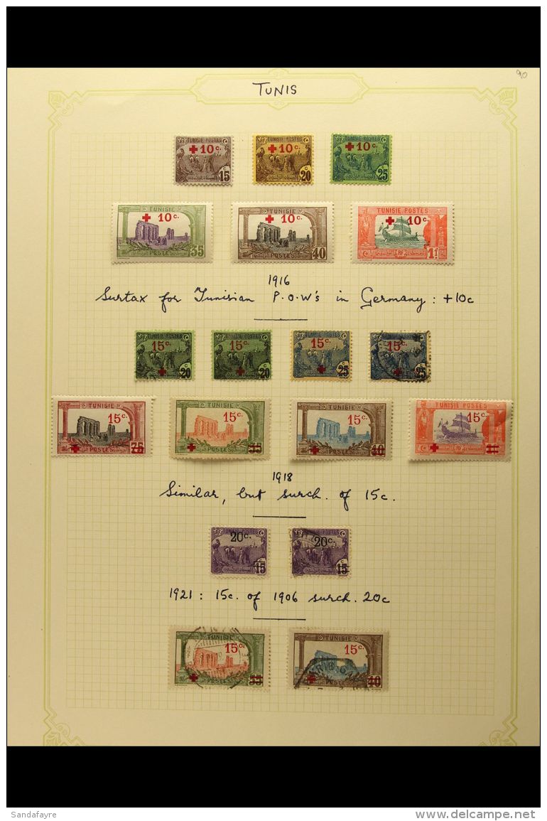 TUNISIA 1906-1955 COMPREHENSIVE COLLECTION On Leaves, Mint &amp; Used (often Both Examples), Highly Complete For... - Other & Unclassified