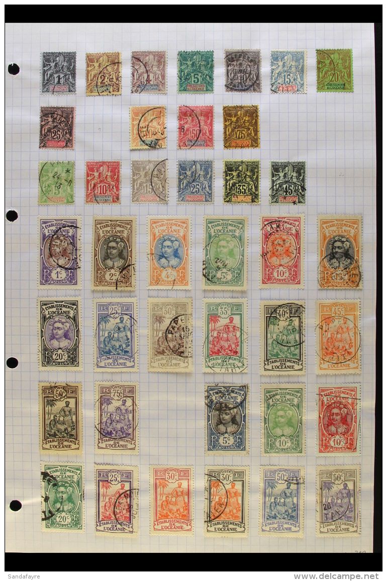 OCEANIC SETTLEMENTS 1892-1956 All Different FINE USED Collection On Pages. Note 1892 "Tablet" Most Values To 75c... - Autres & Non Classés