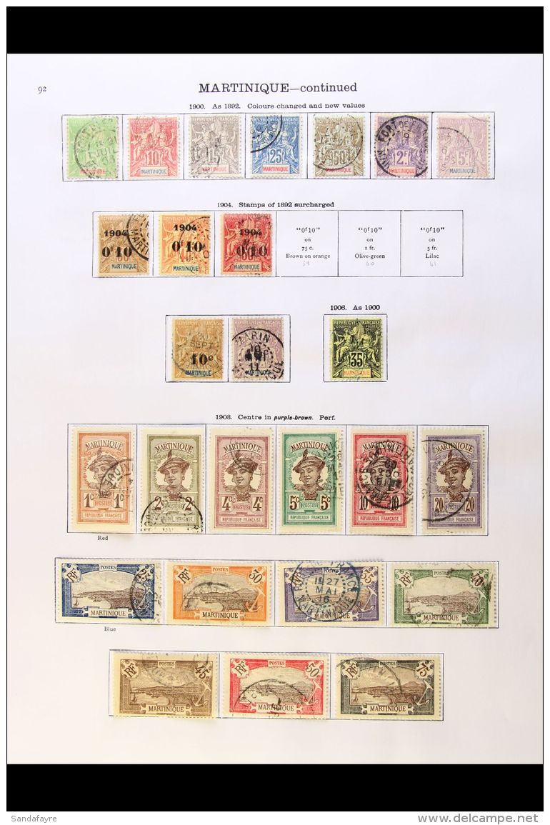 MARTINIQUE 1899-1935 Extensive Mint And Used Collection With Many Complete Sets And Better Items Including 1899... - Autres & Non Classés