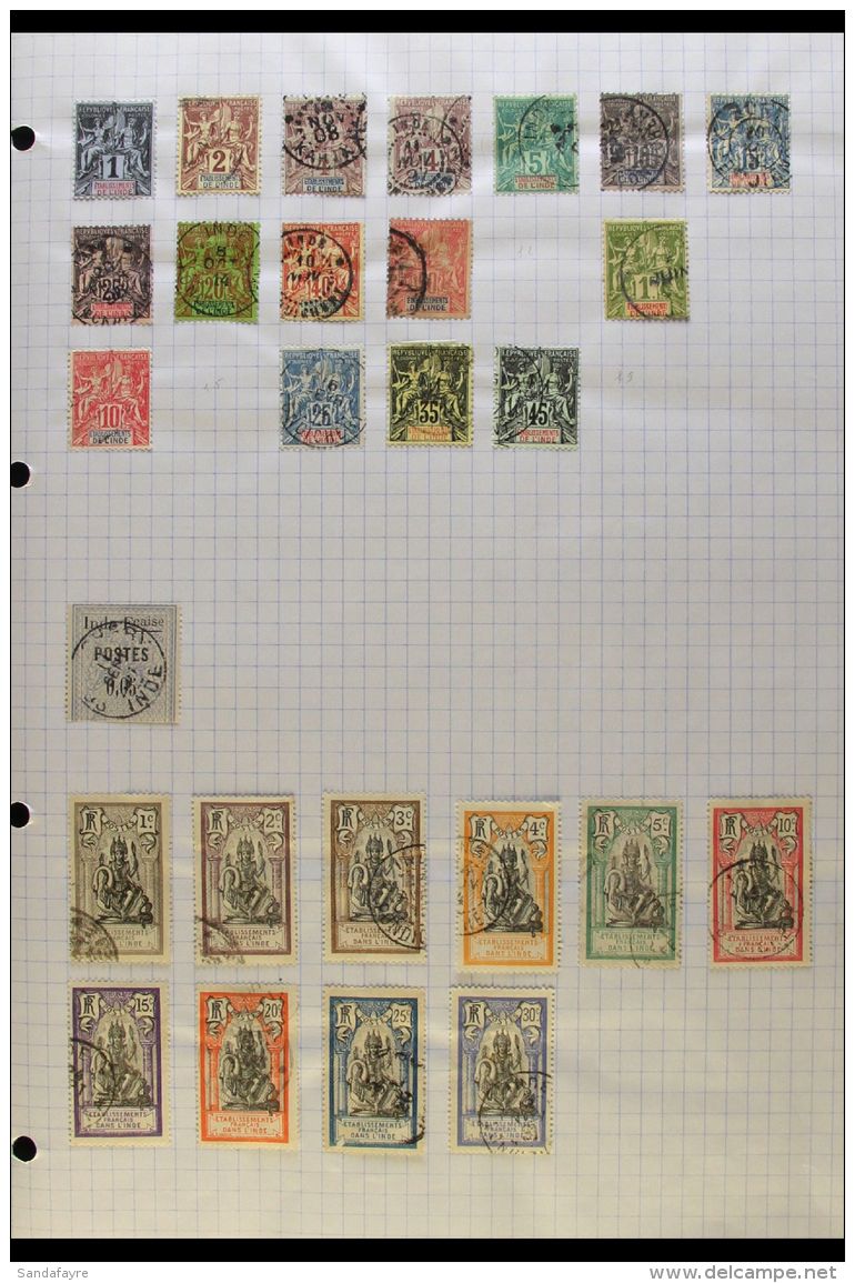 INDIAN SETTLEMENTS 1892-1952 All Different FINE USED Collection On Pages. With 1892 Set Less 75c; 1900-07 Range To... - Sonstige & Ohne Zuordnung