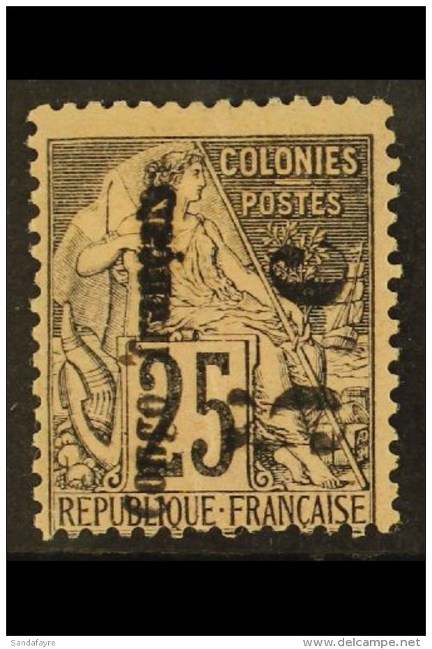 CONGO 1891 5c On 25c, Small "o", Reading Upwards, Yv 4a, Very Fine Mint No Gum. For More Images, Please Visit... - Autres & Non Classés
