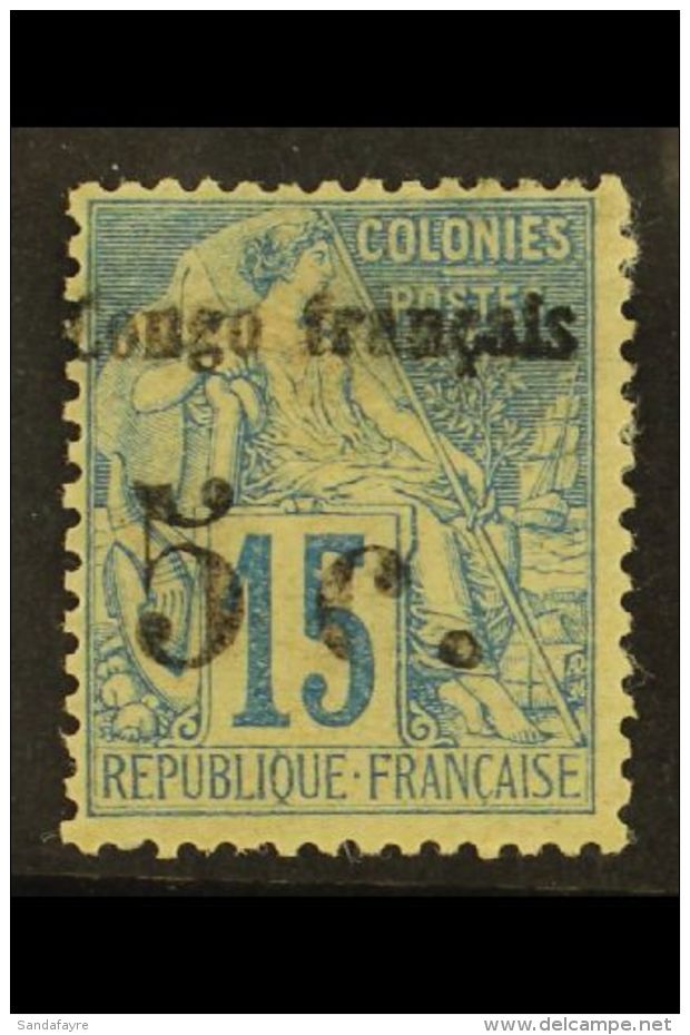 CONGO 1891 5c On 15c Blue, Yv 2, Very Fine Mint. Scarce Stamp. For More Images, Please Visit... - Other & Unclassified