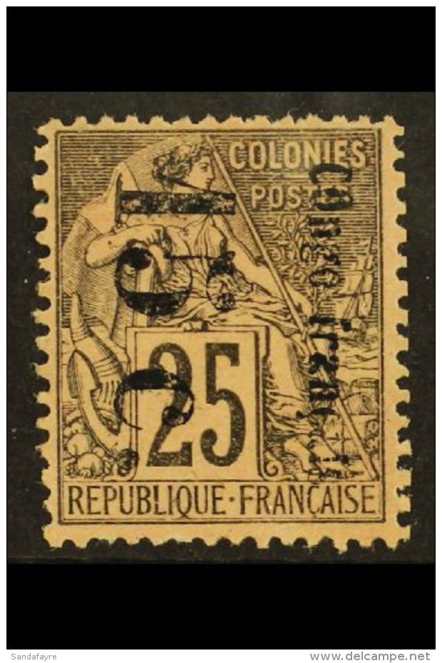CONGO 1891 15c On 25c, Large "O", Reading Downwards, Yv 7b, Very Fine Mint. For More Images, Please Visit... - Autres & Non Classés
