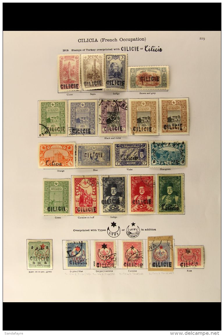 CILICIA 1919 - 1920 Comprehensive Mint And Used Collection With Most Issues Represented, TEO And OMF Sets, Incl... - Andere & Zonder Classificatie