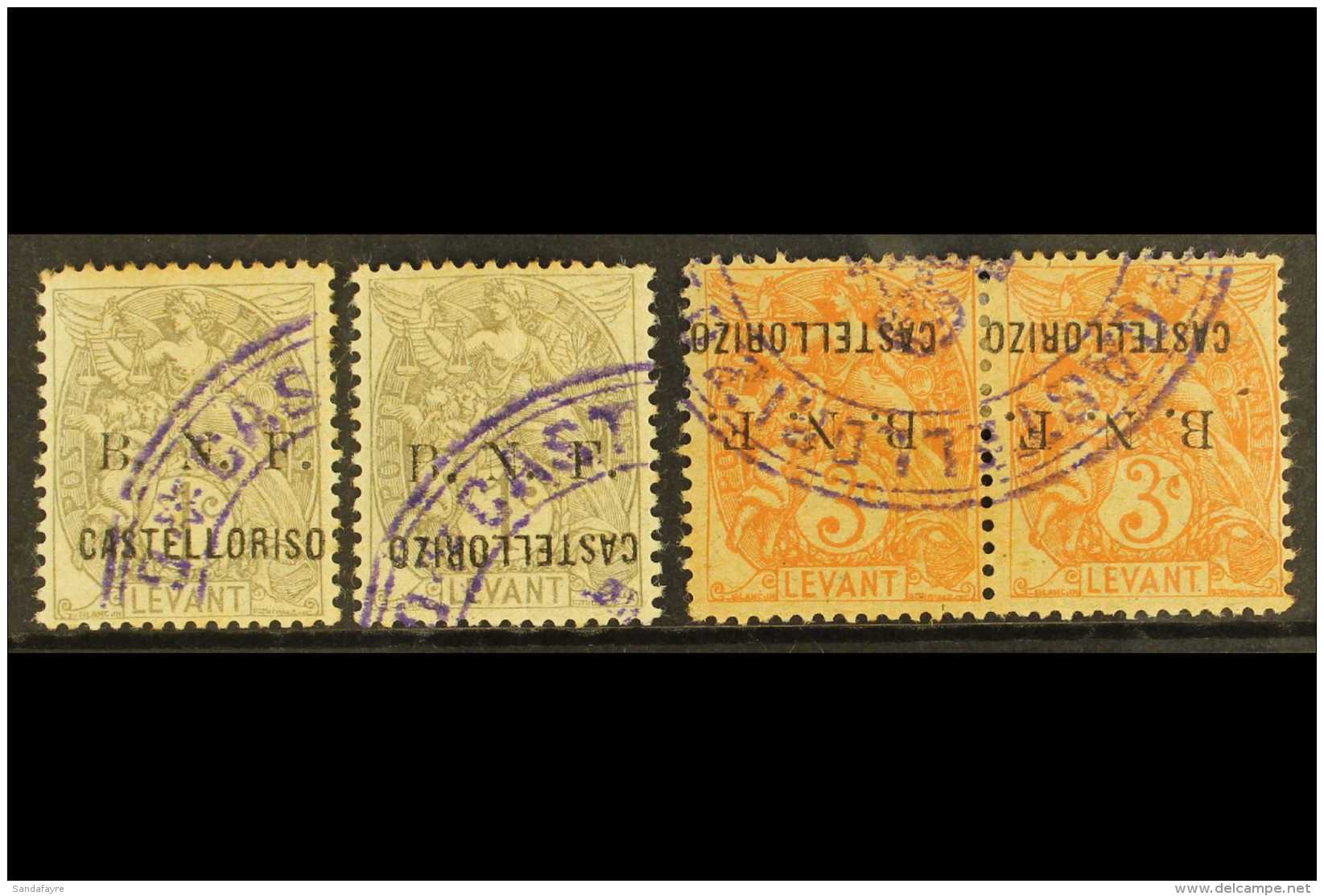 CASTELROSSO 1920 USED GROUP Of Varieties That Includes A B.N.F. Overprint 1c Grey With "S" For "Z" In... - Other & Unclassified