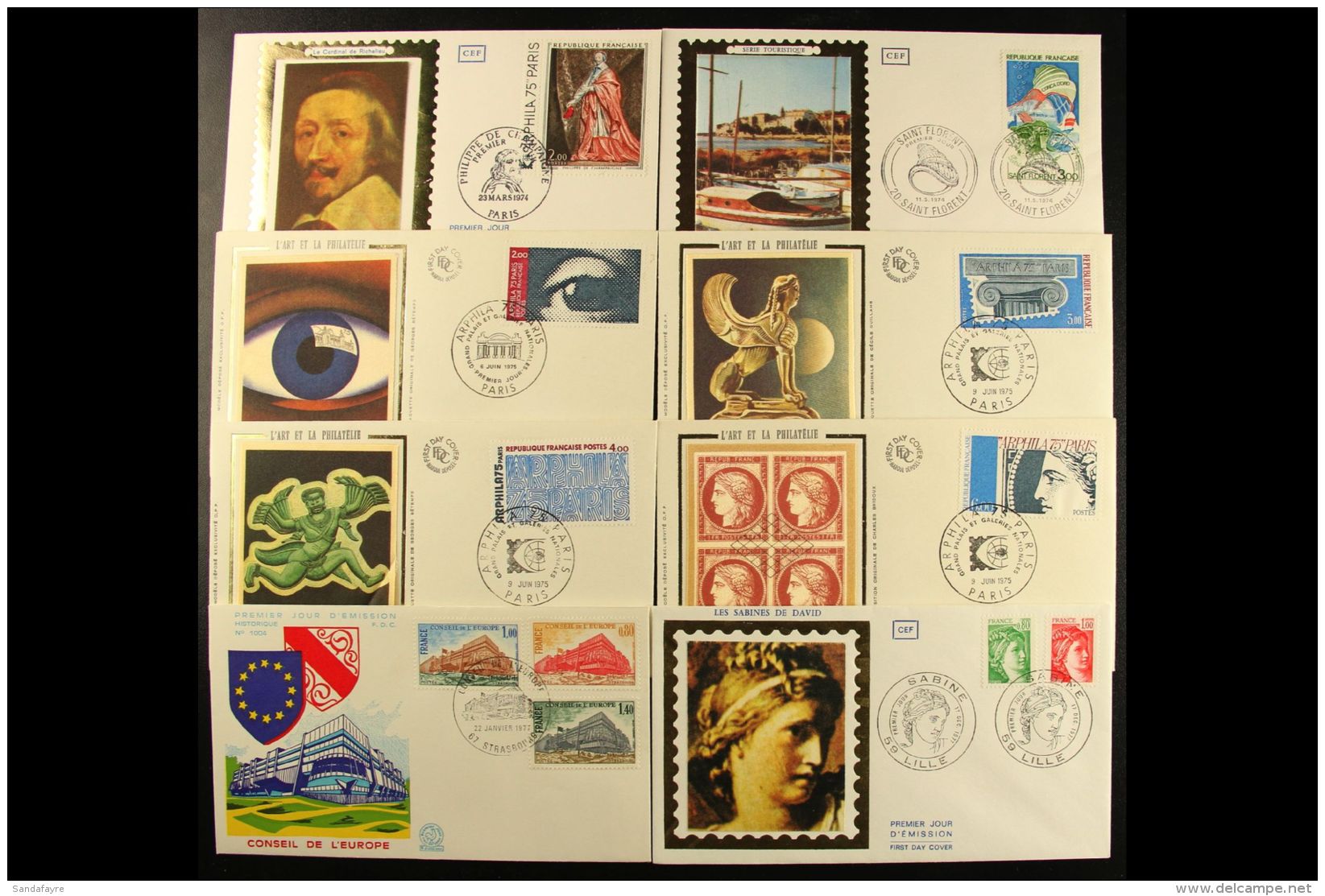 1974-1995 "SILK" FIRST DAY COVERS Very Fine Unaddressed All Different Collection, Virtually All With Illustrated... - Other & Unclassified