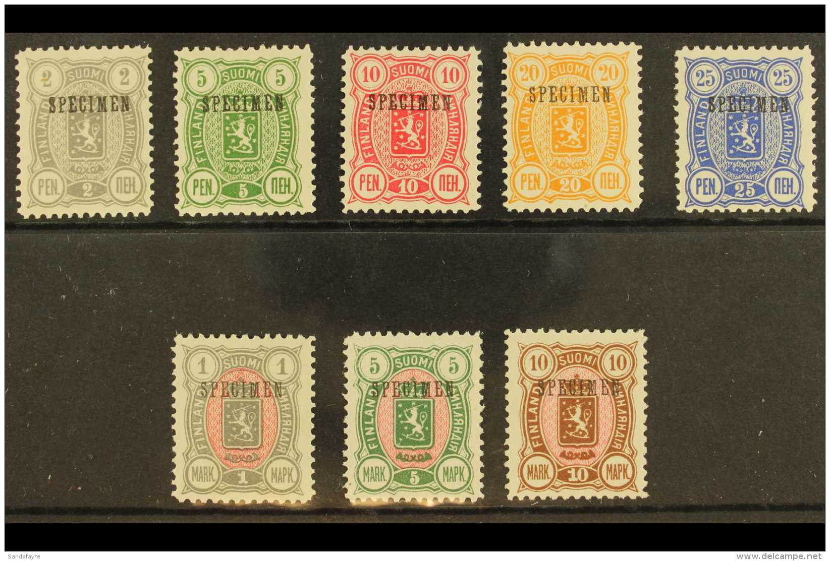 1889-94 Perf 12&frac12; Complete Set With "SPECIMEN" Overprints, As SG 108-23, Michel 27/34 A, Fine Never Hinged... - Sonstige & Ohne Zuordnung